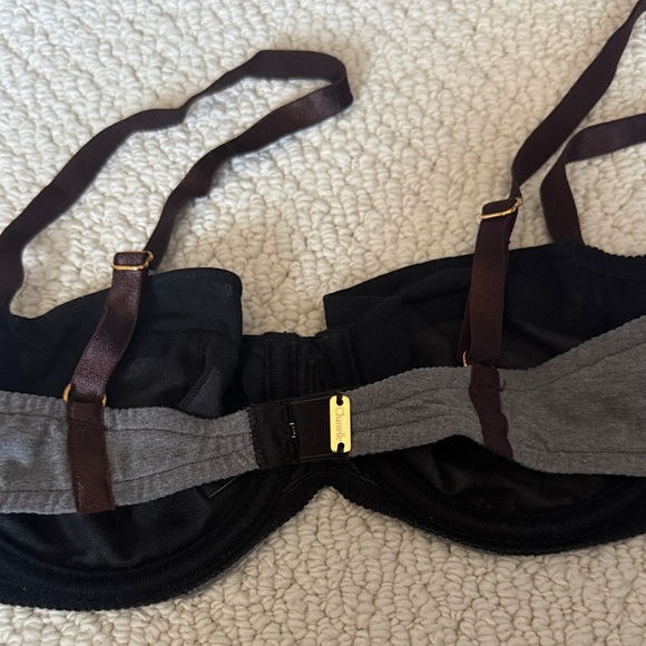 NWOT Chantelle Black, Gray and Brown Underwire Bra 34B - Picture 4 of 5